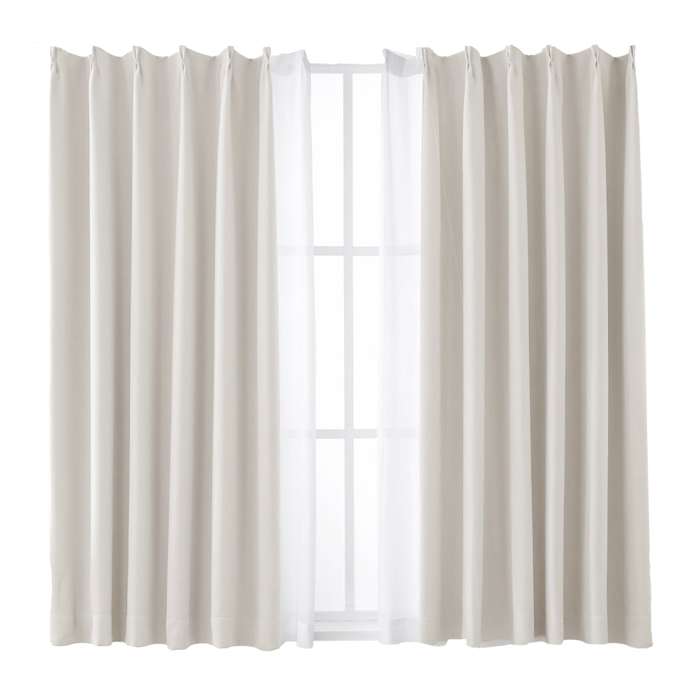 AIFY 1級 遮光カーテン 4枚セット(レース付) 幅100cm 丈190cm～230cm