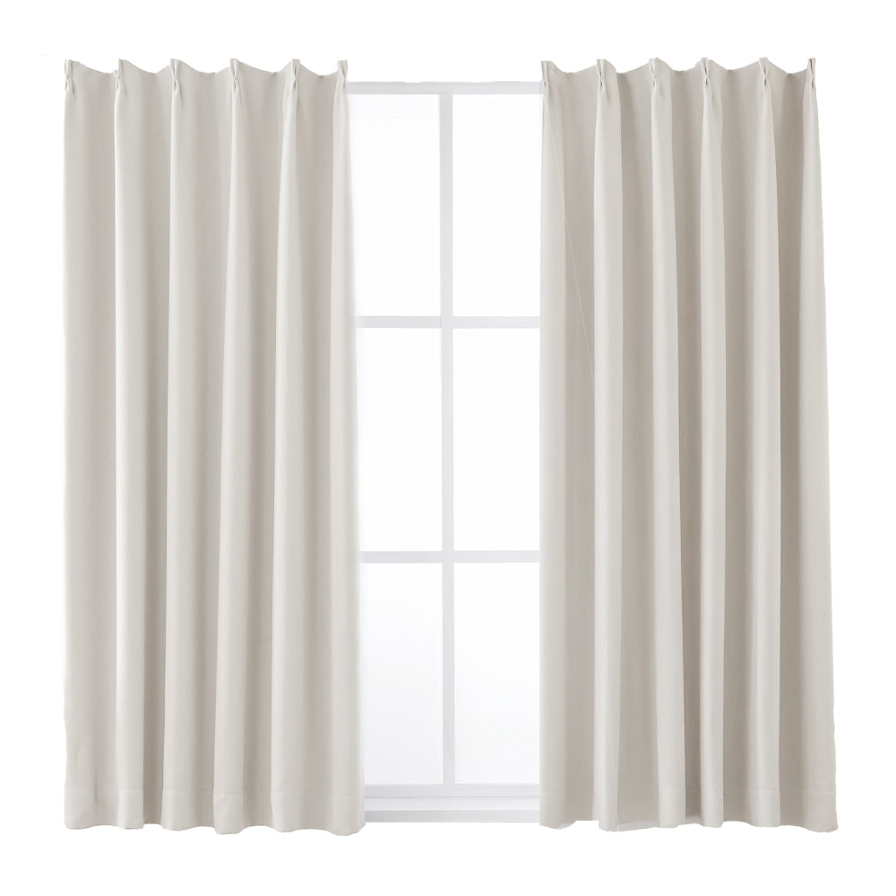 AIFY 1級 遮光カーテン 2枚セット 幅150cm ライトグレー ベージュ