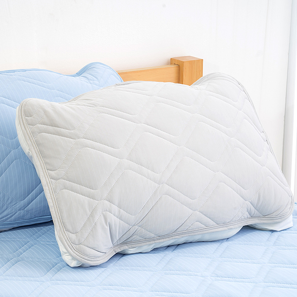 AIFY ひんやり 冷感 枕パッド 枕カバー ライトグレー ライトブルー
