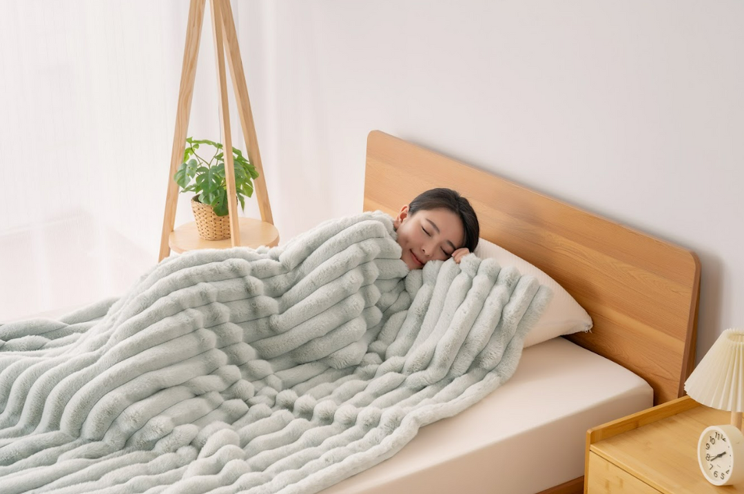 冬の夜をもっと快適に—AIFYのラビットファー毛布で過ごすぬくもりの時間