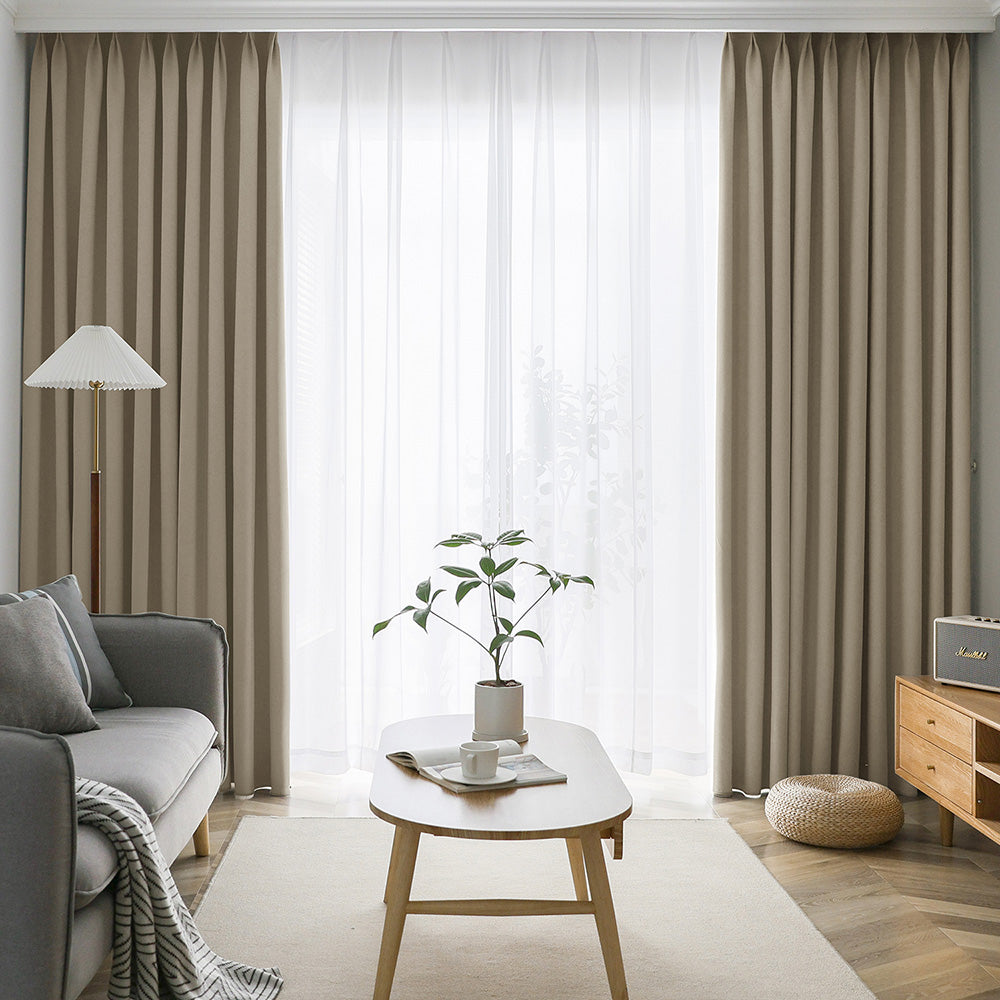 カーテンaigh AIFY 1級 遮光カーテン 4枚セット(レース付) 幅150cm