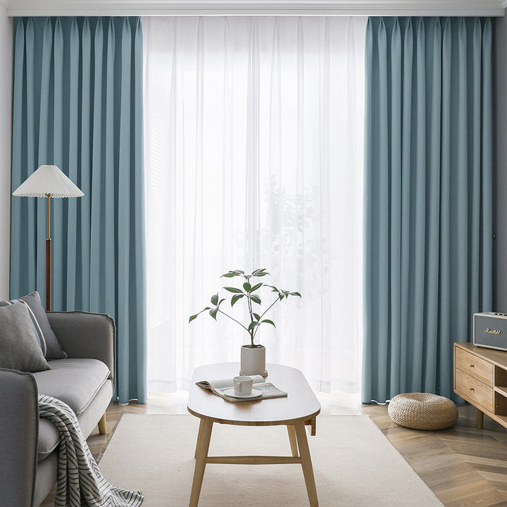 AIFY 1級 遮光カーテン 4枚セット(レース付)　幅100cm 丈190cm～230cm