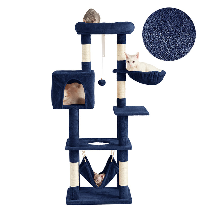 AIFY キャットタワー Aタイプ 据え置き スリム ベージュ グレー ブラウン アイボリー他