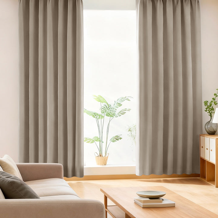 AIFY 1級 遮光カーテン 2枚セット 【幅100cm 丈90cm～178cm】 ライトグレー ベージュ キャメル他