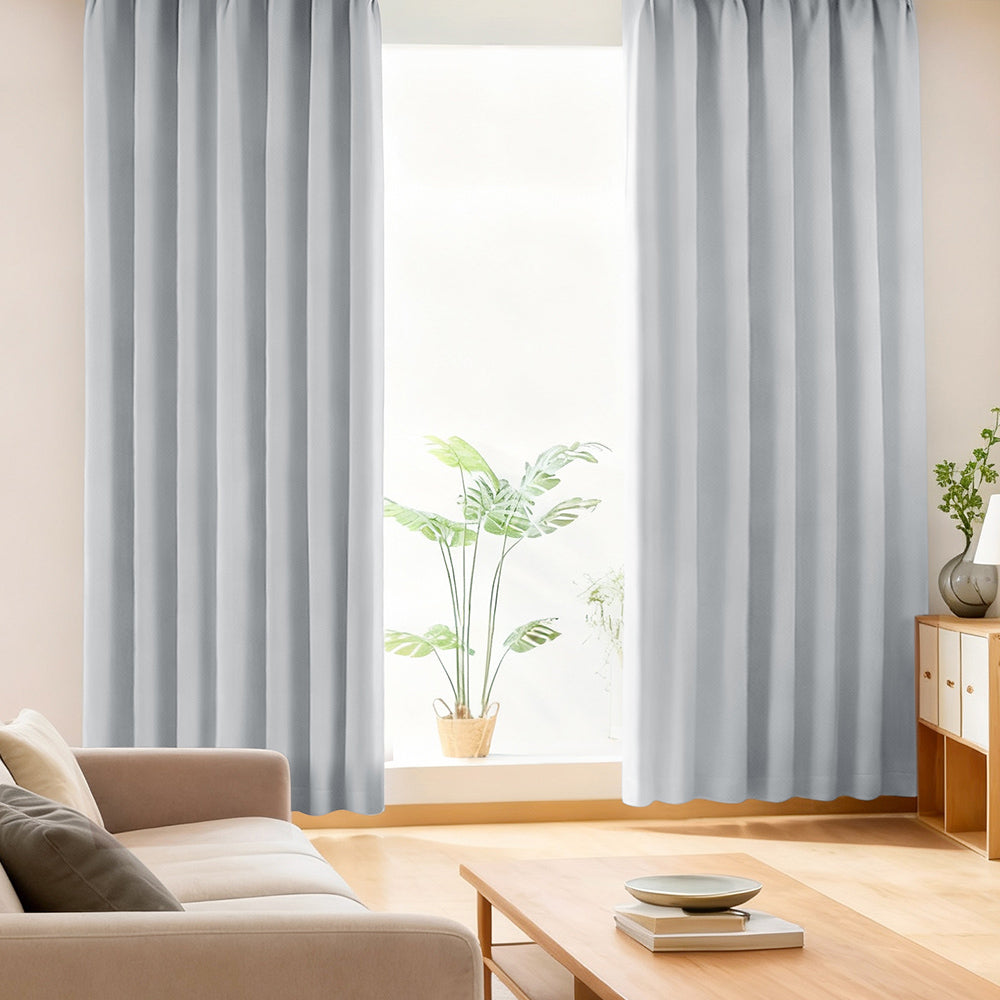 AIFY 1級 遮光カーテン 2枚セット 幅100cm 丈90cm～178cm ライトグレー