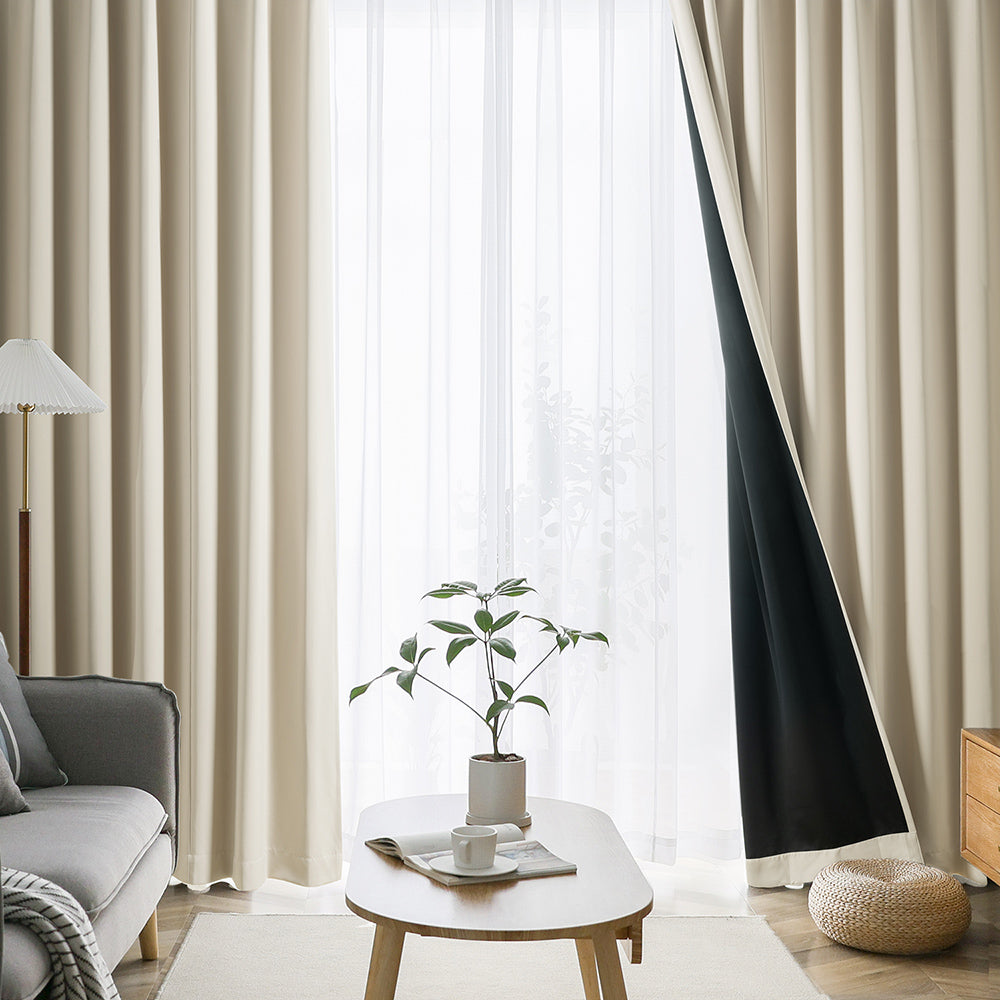 AIFY 1級 遮光カーテン 2枚セット 幅150cm ライトグレー ベージュ