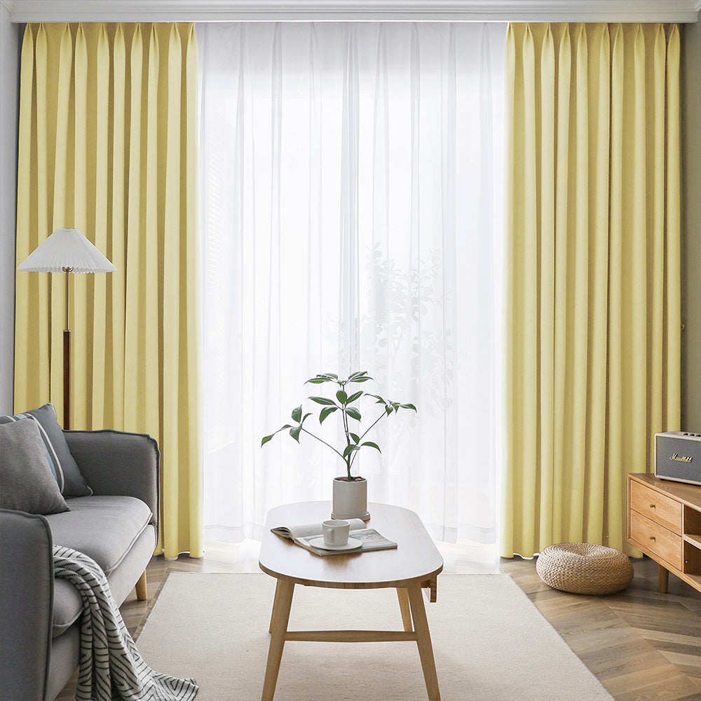 AIFY 1級 遮光カーテン 2枚セット 幅100cm 丈190cm～230cm ライトグレー ベージュ キャメル他