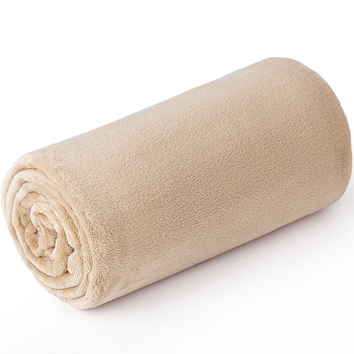 AIFY フランネル ひざ掛け 1枚／5枚 毛布 肩掛け 70×100cm  ベージュ グレー ブラウン他