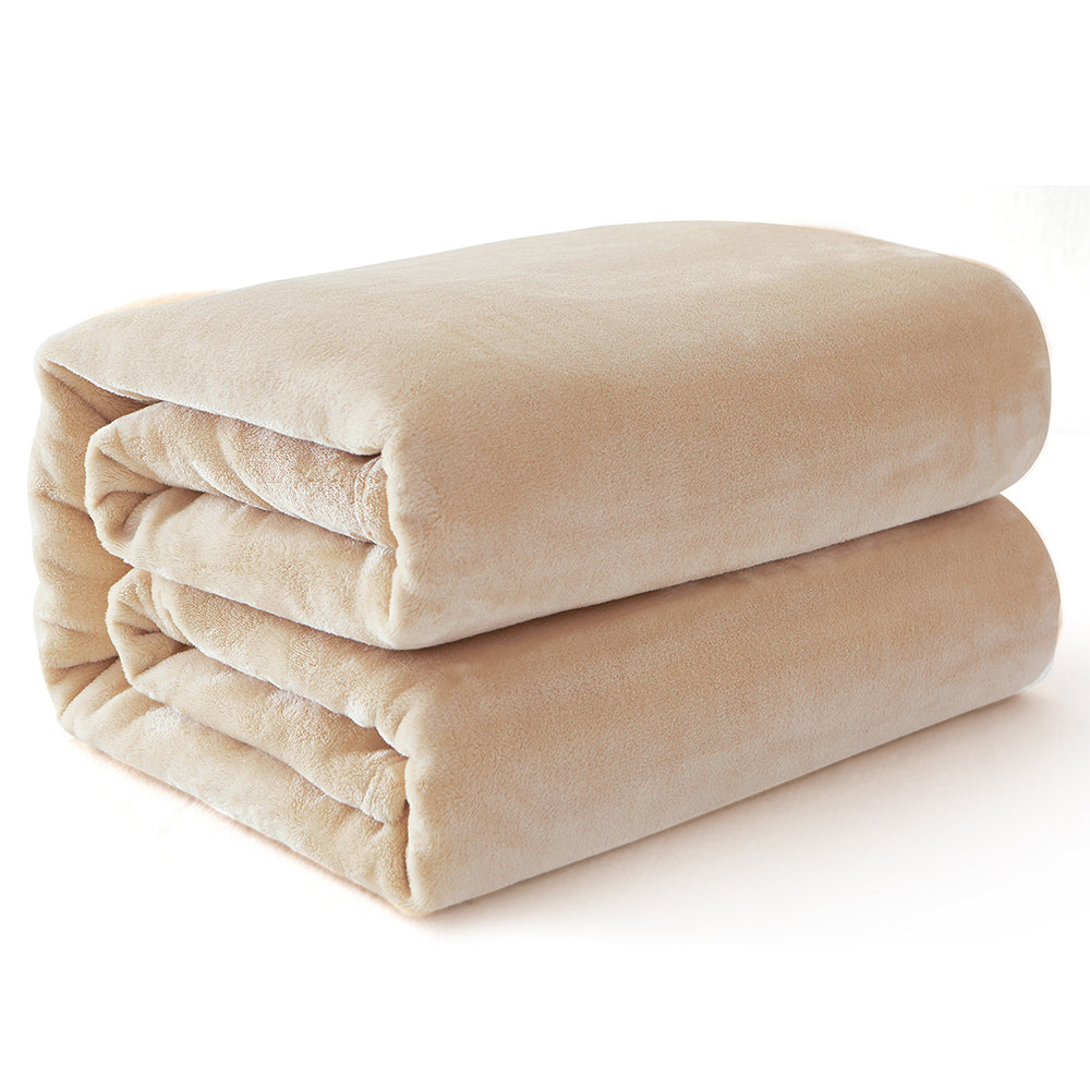 AIFY フランネル 毛布  100×140 ブランケット ハーフ   マイクロファイバー ベージュ グレー 他