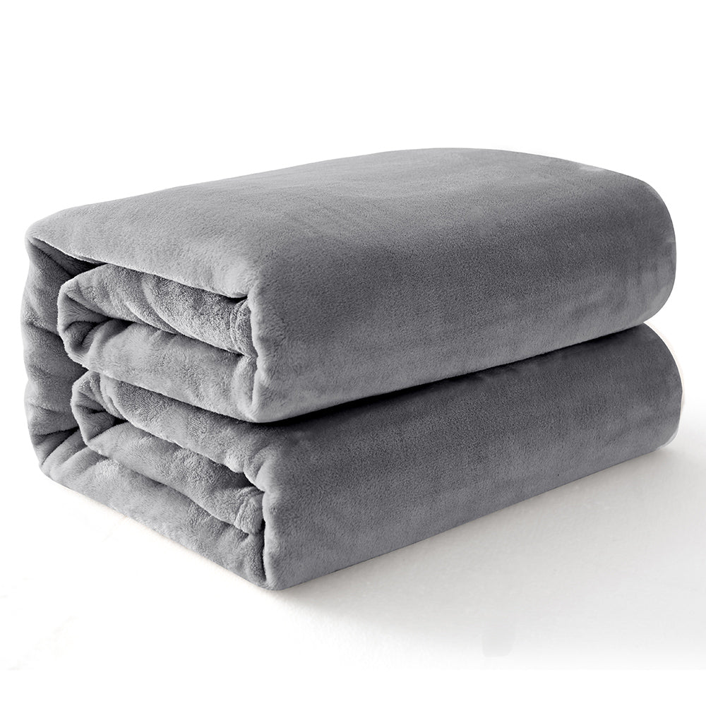 AIFY フランネル 毛布  100×140 ブランケット ハーフ   マイクロファイバー ベージュ グレー 他