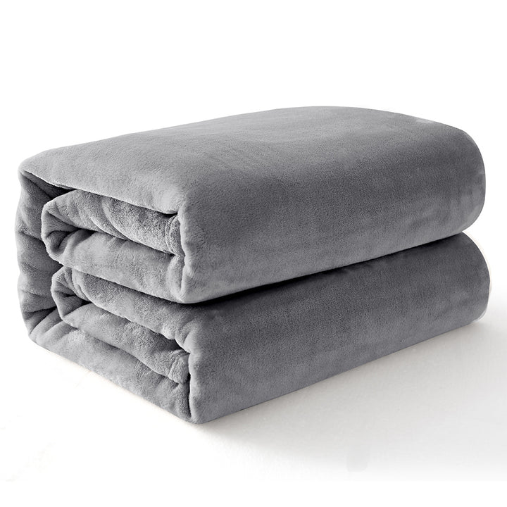 AIFY フランネル 毛布  100×140 ブランケット ハーフ   マイクロファイバー ベージュ グレー 他