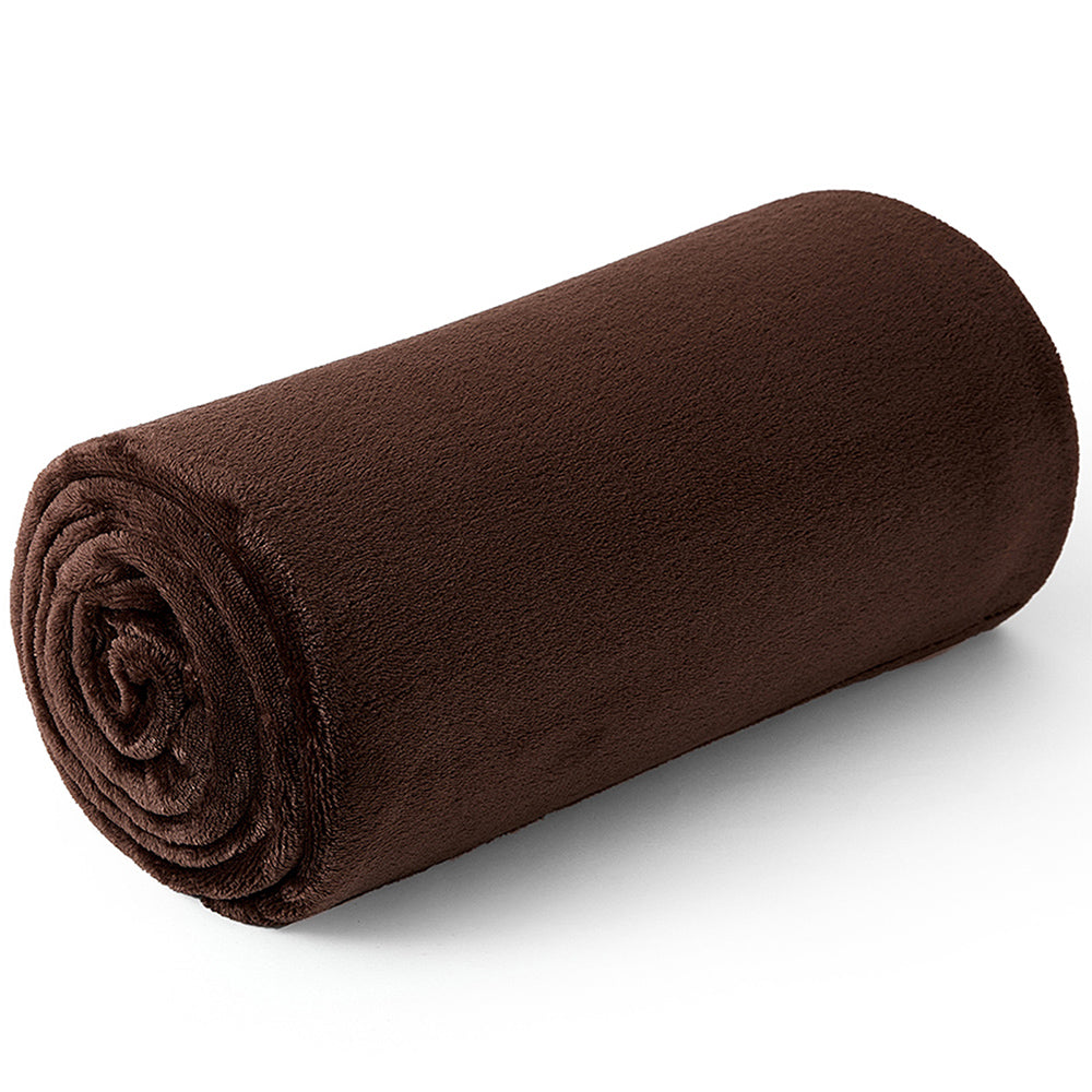 AIFY フランネル ひざ掛け 1枚／5枚 毛布 肩掛け 70×100cm  ベージュ グレー ブラウン他