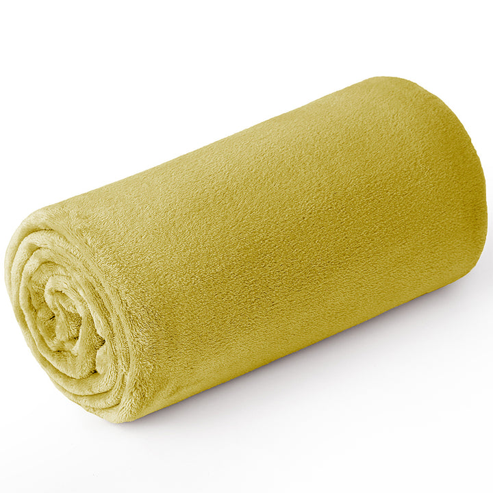 AIFY フランネル ひざ掛け 1枚／5枚 毛布 肩掛け 70×100cm  ベージュ グレー ブラウン他