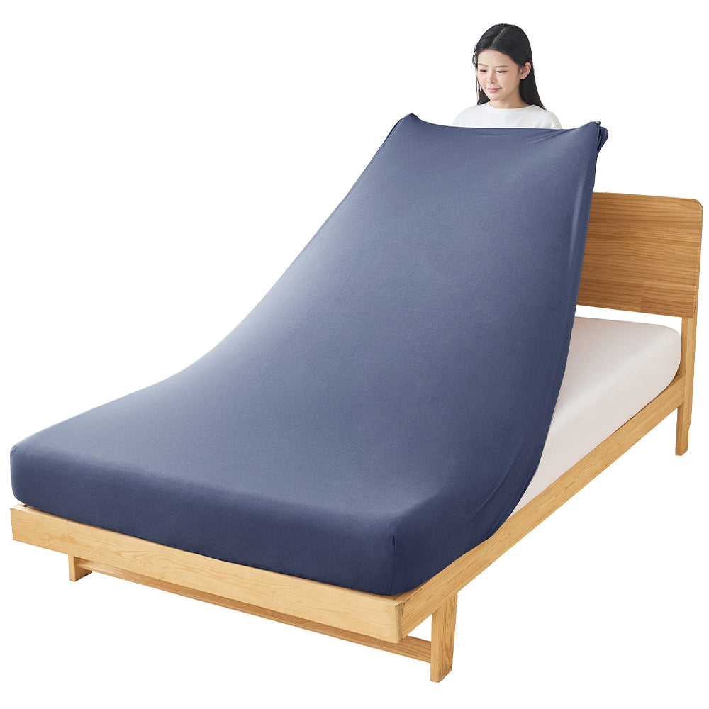 AIFY  のびるボックスシーツ  アイボリー ライトグレー 他