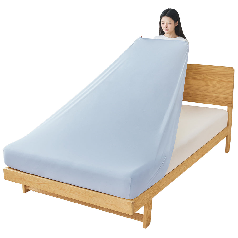 AIFY  のびるボックスシーツ  アイボリー ライトグレー 他