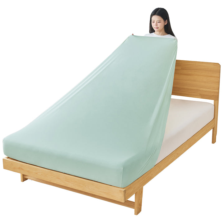 AIFY  のびるボックスシーツ  アイボリー ライトグレー 他