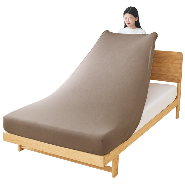 AIFY  のびるボックスシーツ  アイボリー ライトグレー 他