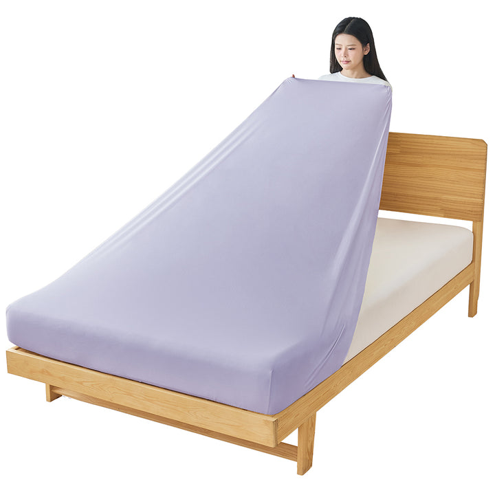 AIFY  のびるボックスシーツ  アイボリー ライトグレー 他