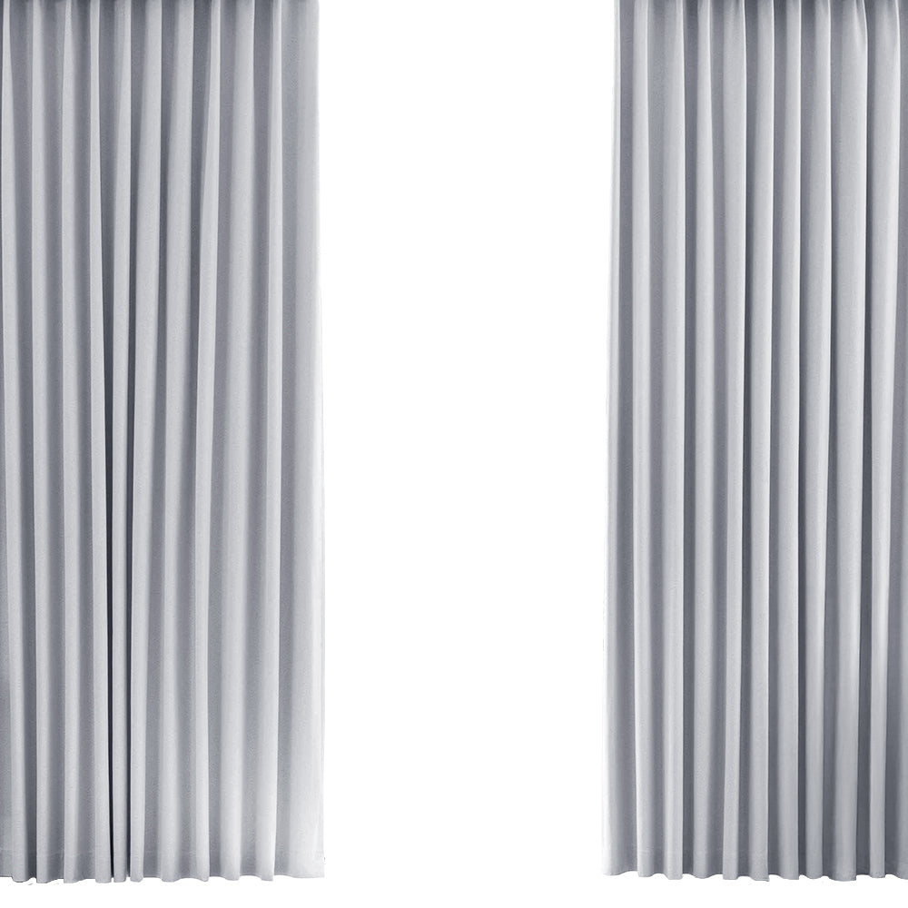 AIFY 完全遮光カーテン 4枚セット  レースカーテン付  幅100 ベージュ グレー