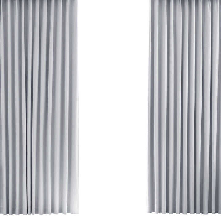 AIFY 完全遮光カーテン 4枚セット  レースカーテン付  幅100 ベージュ グレー