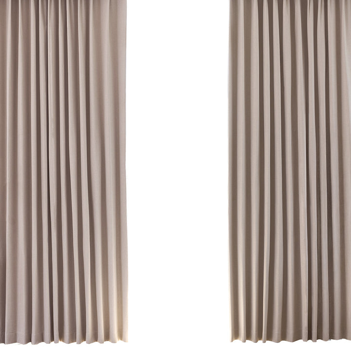 AIFY 完全遮光カーテン 4枚セット  レースカーテン付  幅100 ベージュ グレー