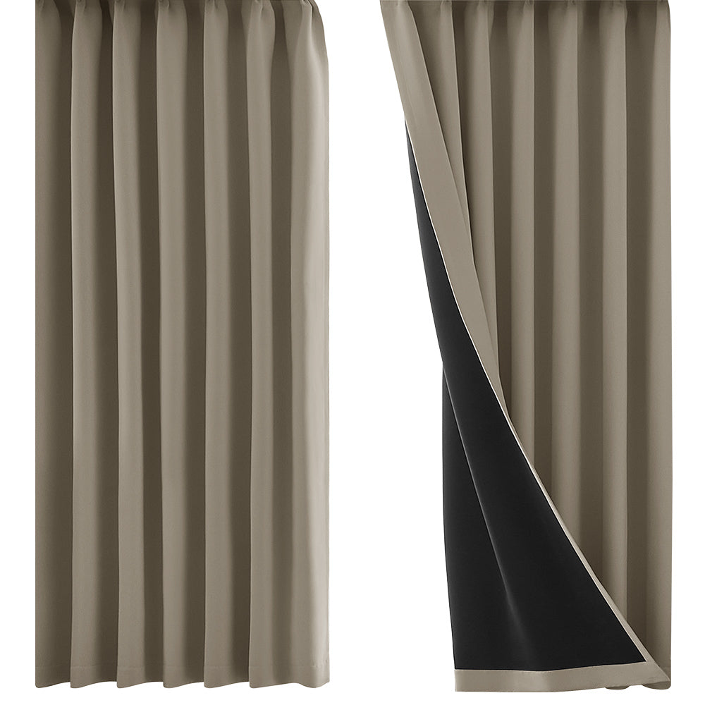 AIFY 1級 遮光カーテン 4枚セット 幅100cm 丈90cm～230cm ライトグレー ベージュ キャメル他