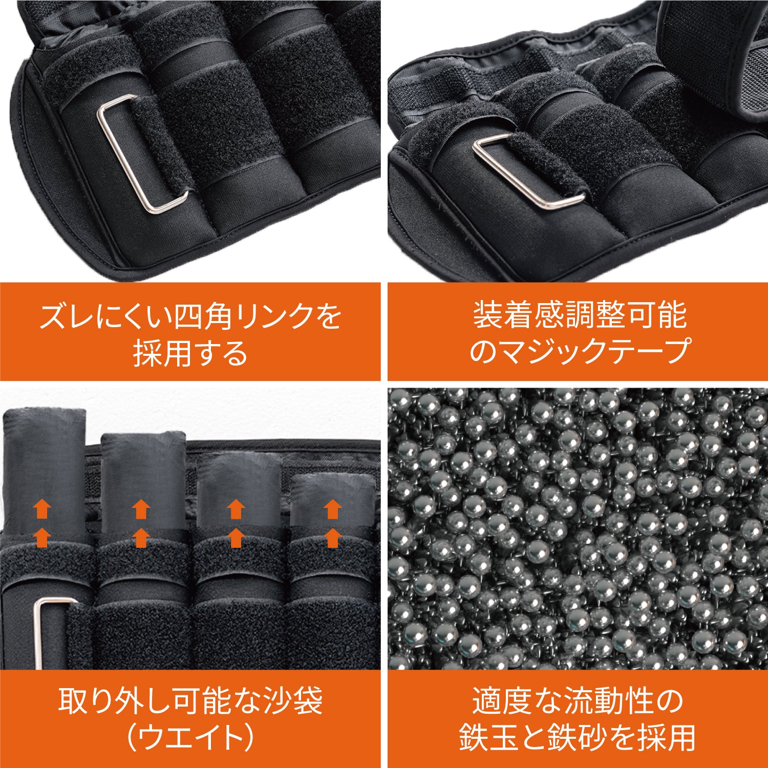 AIFY リストウェイト アンクルウエイト 重り 2個セット 1kg/1.5kg/2kg