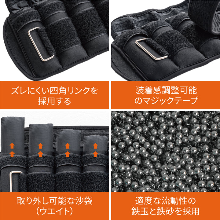 AIFY リストウェイト アンクルウエイト 重り 2個セット  1kg/1.5kg/2kg