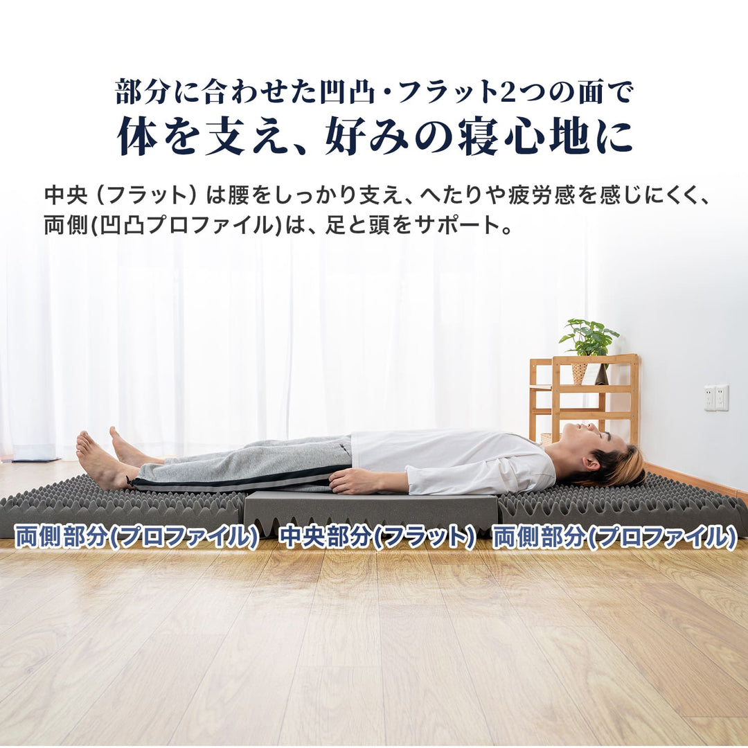 AIFY マットレス シングル 8cm  三つ折り マットレス 折りたたみ  シングルマットレス 腰痛 極厚 メッシュカバー 洗える