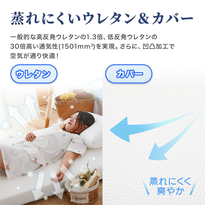 AIFY マットレス シングル 10cm  三つ折り マットレス 折りたたみ  シングルマットレス 腰痛 極厚 メッシュカバー 洗える