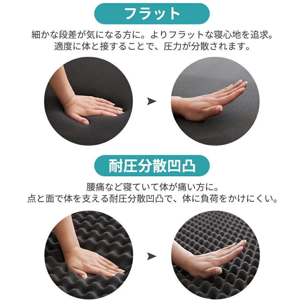 AIFY マットレス 三つ折り シングル 高反発 グレー ブラウン ホワイト 厚さ8cm 10cm