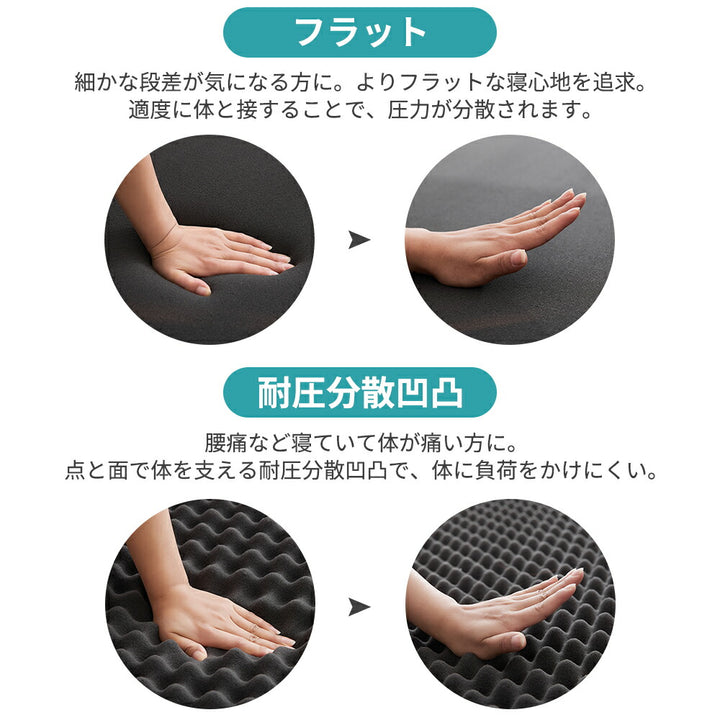 AIFY マットレス 三つ折り シングル 高反発 グレー ブラウン ホワイト 厚さ8cm 10cm