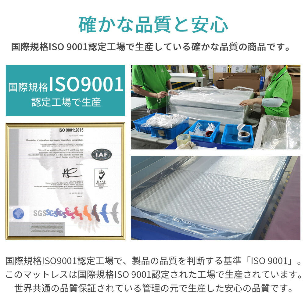 AIFY マットレス 三つ折り シングル 高反発 グレー ブラウン ホワイト 厚さ8cm 10cm