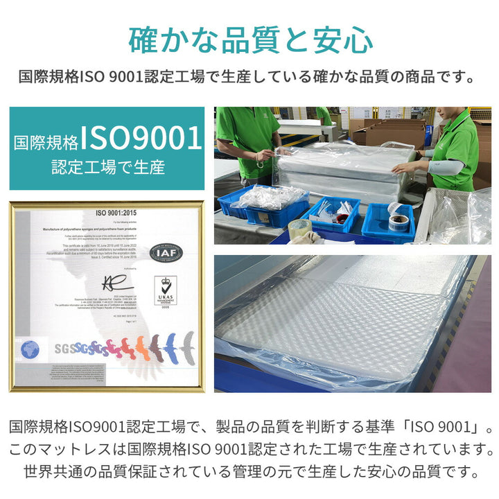 AIFY マットレス 三つ折り シングル 高反発 グレー ブラウン ホワイト 厚さ8cm 10cm