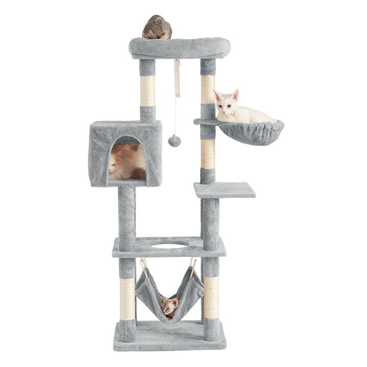 AIFY キャットタワー Aタイプ 据え置き 消臭抗菌タイプ  ベージュ グレー ブラウン アイボリー他