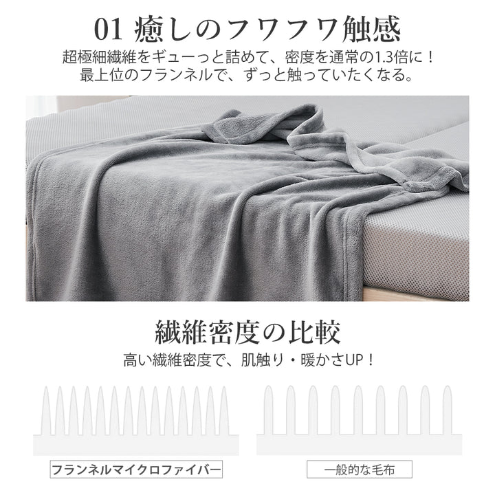 AIFY フランネル ひざ掛け 毛布 肩掛け 70×100cm  ベージュ グレー ブラウン他