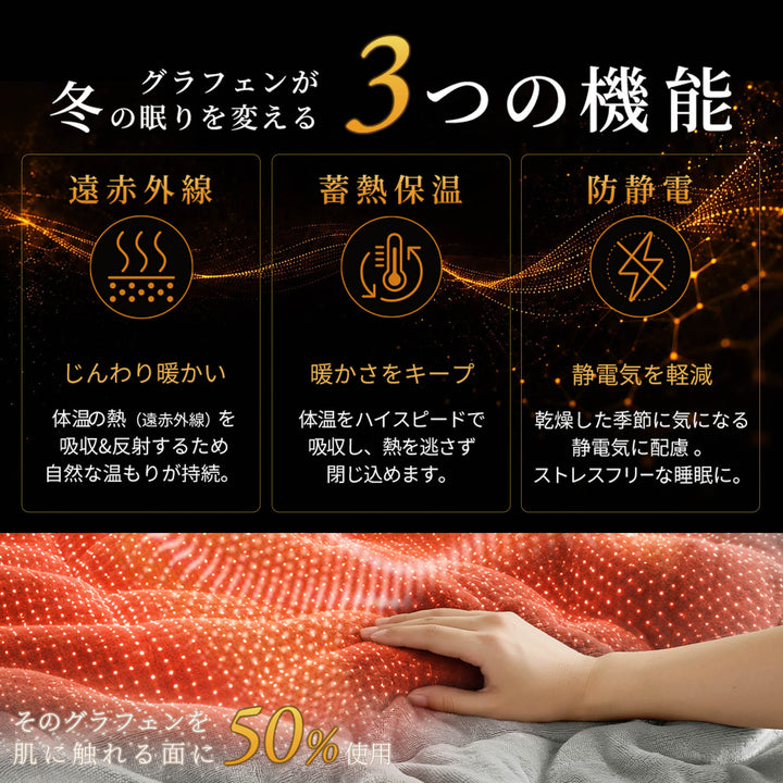 AIFY｜毛布のぬくもりを、これ1枚に。グラフェン配合 フランネル掛け布団