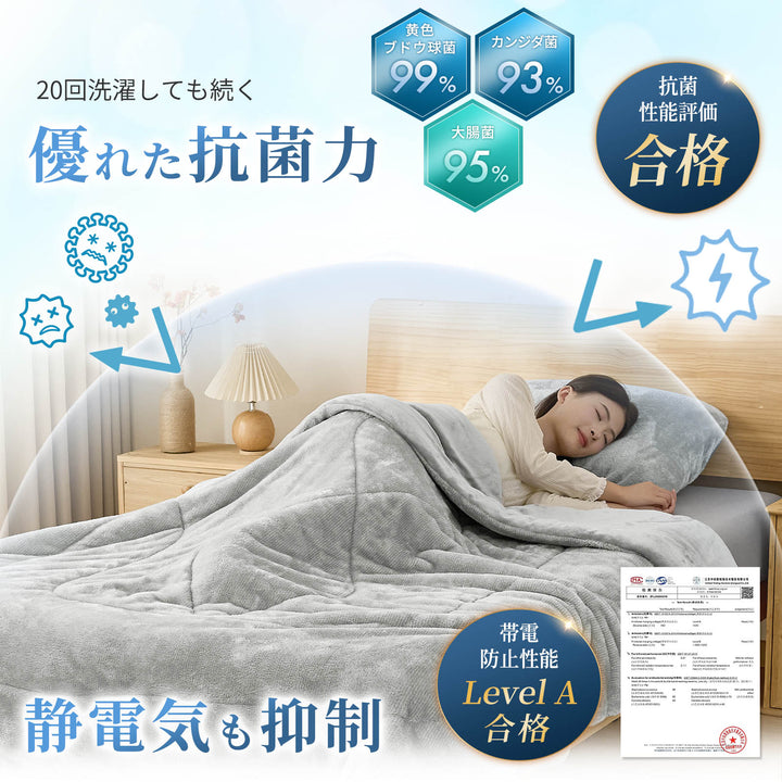 AIFY｜毛布のぬくもりを、これ1枚に。グラフェン配合 フランネル掛け布団