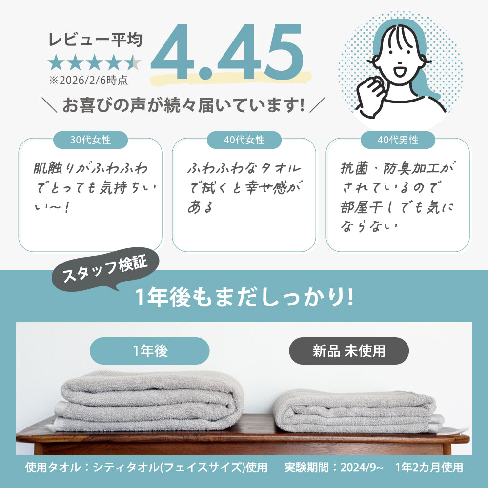 AIFY バスタオル BIG 2枚 シティ リゾート 70cm×140cm  ベージュ グレー ネイビー他