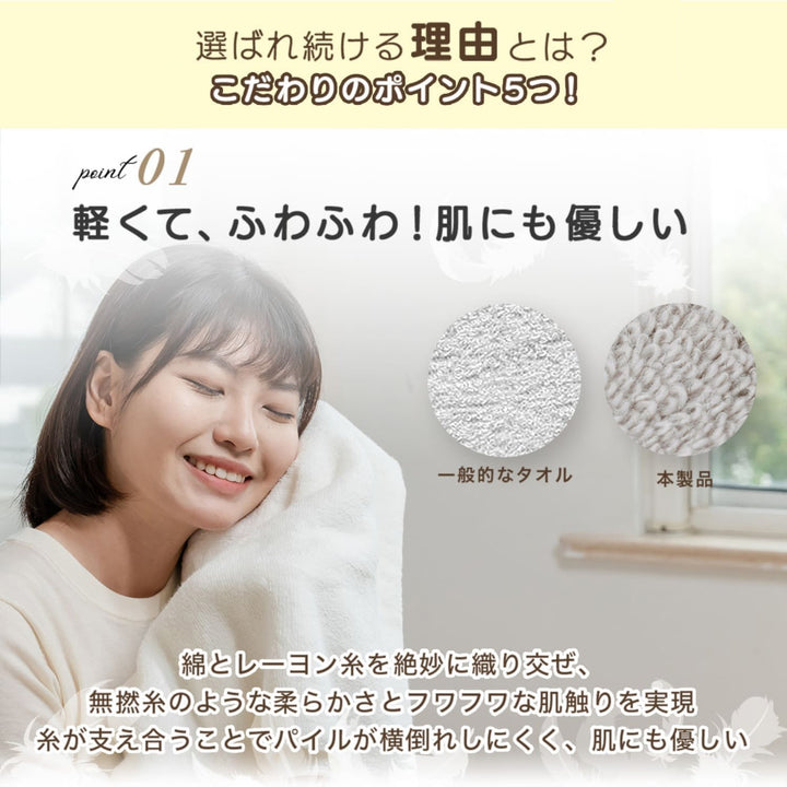 AIFY バスタオル SUPER  シティ 90cm×180cm 1枚 ライトグレー グレー ブラウン