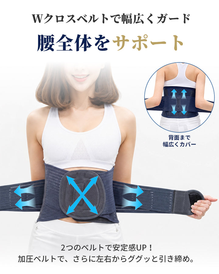 腰痛ベルト 腰サポーター 腰楽 コルセット 腰ベルト サポーター 男女兼用 AIFY Wellness
