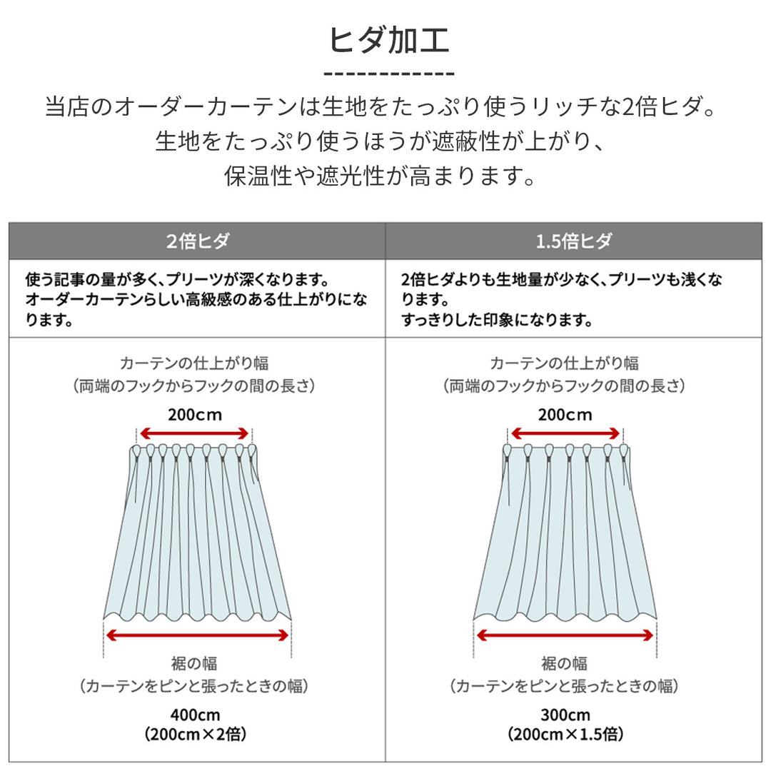 オーダーカーテン  1級遮光 1枚入 遮熱 断熱 保温 形状記憶 1cm単位 カーキ ライトグリーン キャメル イエロー他