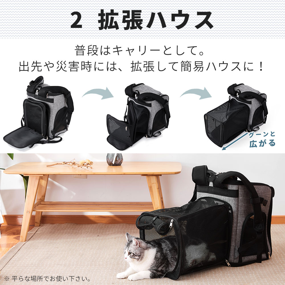 ペットリュック ペット  キャリー リュック  ペットキャリーケース バッグ リュック 猫 犬  拡張できるペットキャリー P-KPC450 アイリスオーヤマ